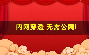 内网穿透 无需公网ip_不用第三方实现内网穿透